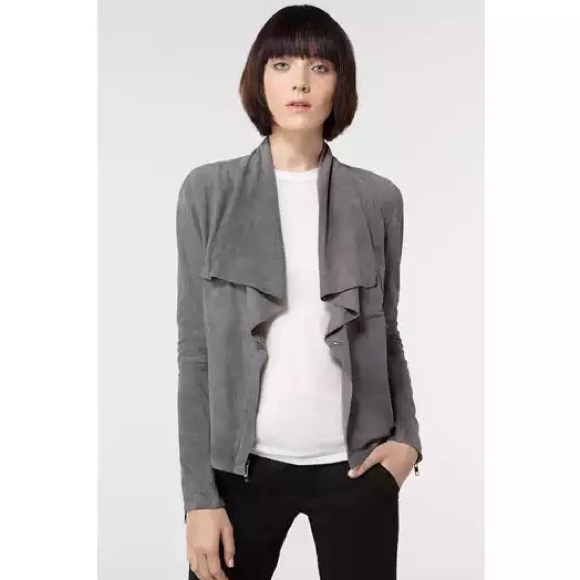 Vince Draped Paper Suede Jacket. XS.