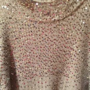 Shimmery silver sweater
