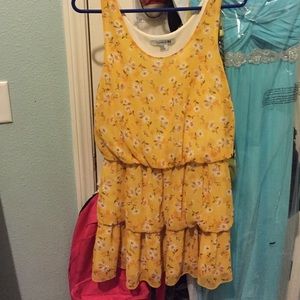 Yellow sunflower sundress