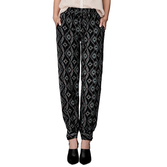 Amelie perch silk printed pants