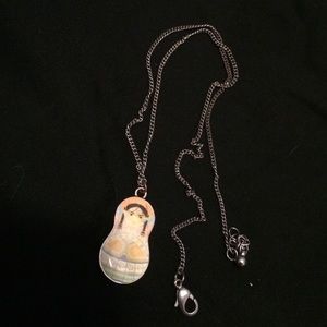 Russian nesting doll necklace