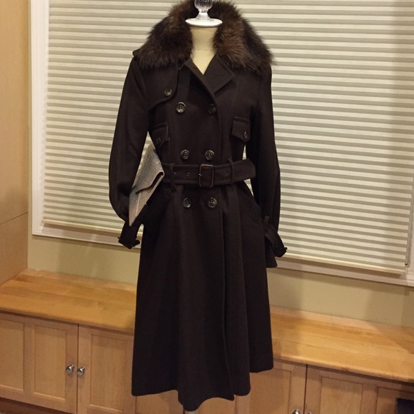 BCBG Military Style Wool Winter Coat