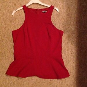 Express Red Peplum