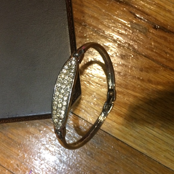 Silver and rhinestone bracelet