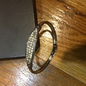 Silver and rhinestone bracelet