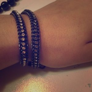 Stella and Dot Hematite Cupchain Bracelet