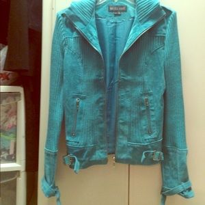 Turquoise buckle jacket