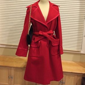 Trend-a-Porter red wool winter coat