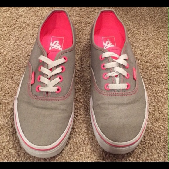 Grey & Neon Pink Vans