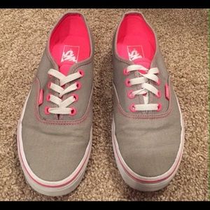 Grey & Neon Pink Vans