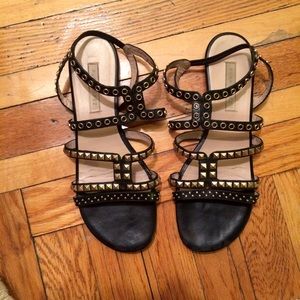 Pura Lopez studded flat sandals