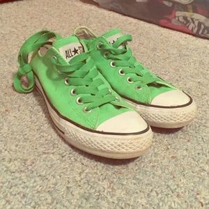 Lime green converse