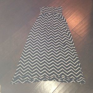 chevron maxi skirt