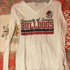 Georgia Bulldog Long Sleeve Hooded T-shirt