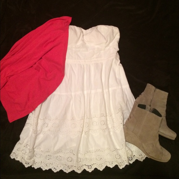 White Strapless Sundress