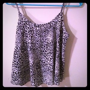 Cheetah loose flowy tank top
