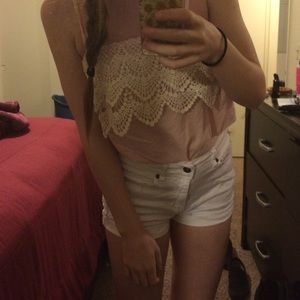 Super cute crochet top from tobi