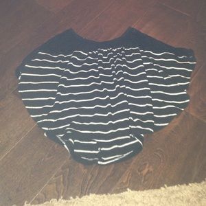 black and white winged shirt
