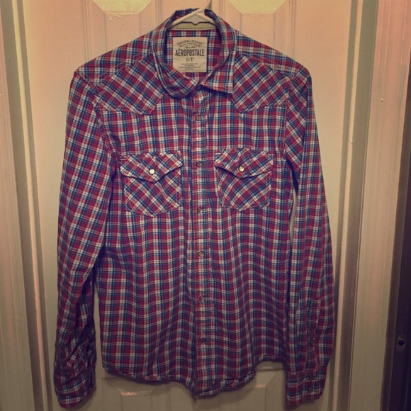 ⛔️SOLD⛔️Aeropostale long snap button down shirt - Picture 1 of 4