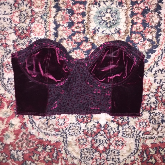Urban Outfitters Velvet Bustier