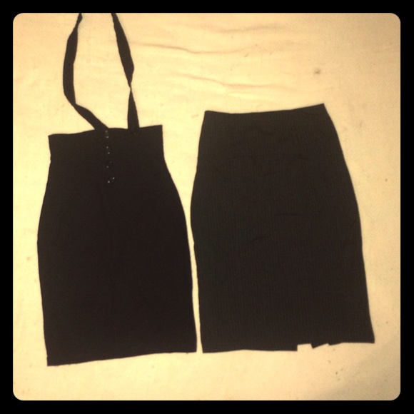 TWO pencil skirts
