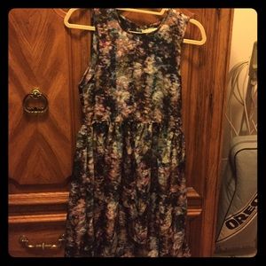 floral short backless dress