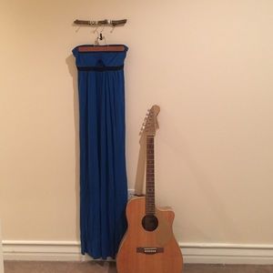 Dark blue tube top maxi, urban outfitters