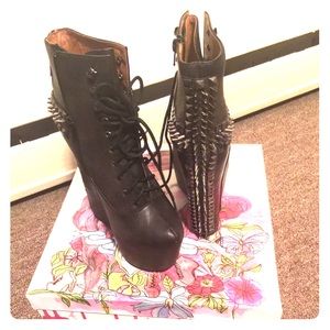 Jeffrey Campbell Black pewter Damsel-CRS