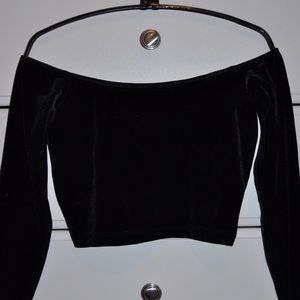 American apparel velvet crop