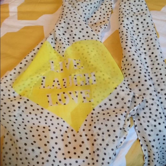 Live Laugh Love polka dot fashion scarf