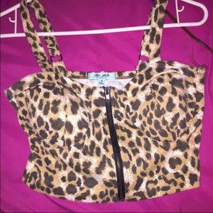 Cheetah print crop top