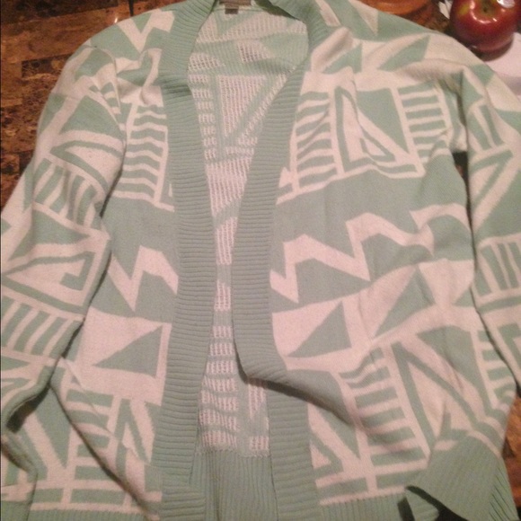 Charlotte Russe Sweaters - Pale blue & white aztec sweater- Charlotte Russe