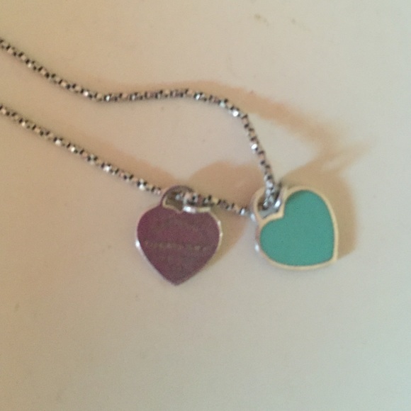 double heart authentic Tiffany and co necklace - Picture 2 of 4
