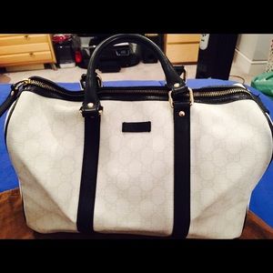 Gucci Boston Canvas White&Black