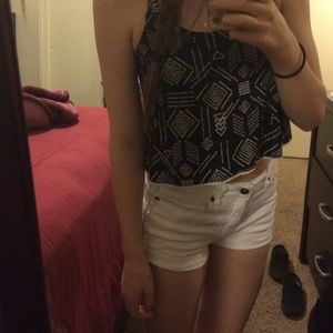 Black and white crop