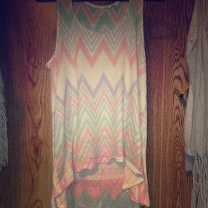 SALE High low chevron knit top