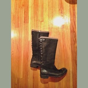 knee high shearling lined back lace UGG boot.