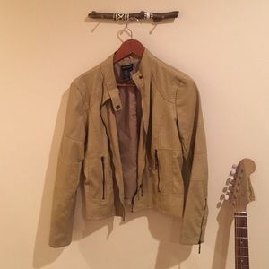 Vegan leather jacket, tan