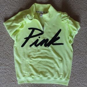Neon yellow half (quarter) zip