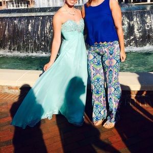 Alyce Aqua Blue Prom Dress Size 0