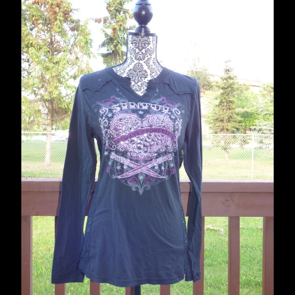 Sinful Black Long Sleeve Tee