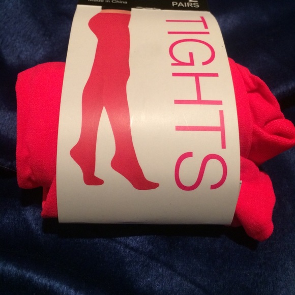 Hot pink tights!