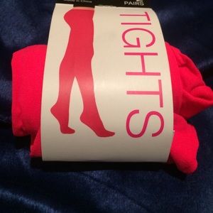 Hot pink tights!