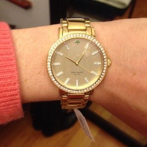 Brand new Kate Spade Gold watch with pave detail