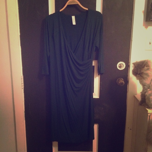 Emerald green yala faux wrap dress