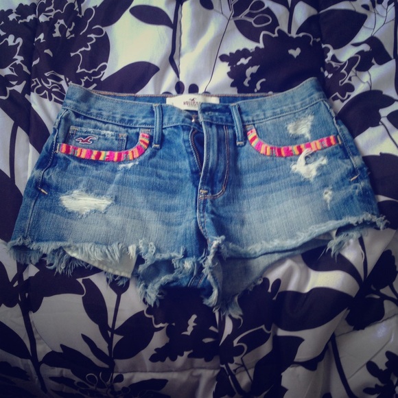 Hollister high waisted jean shorts