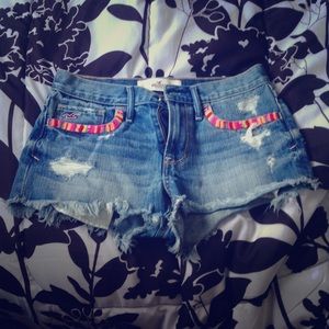 Hollister high waisted jean shorts