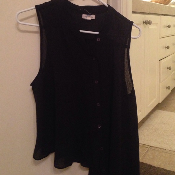 black asymmetrical tank top