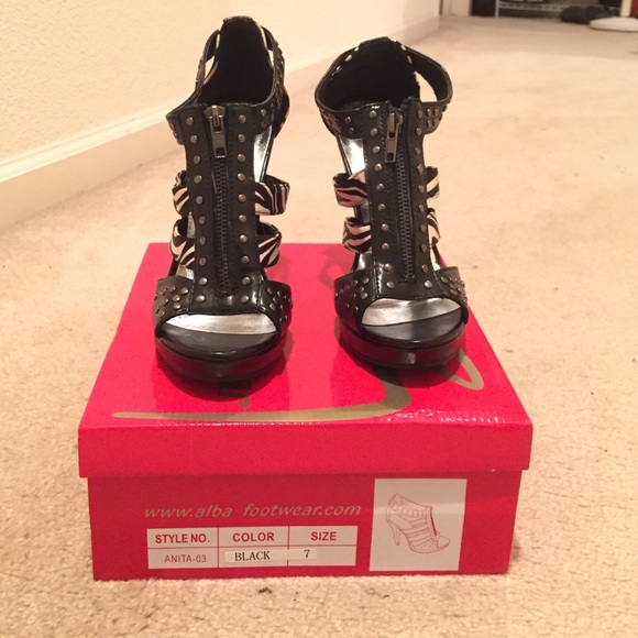 Black platform heels