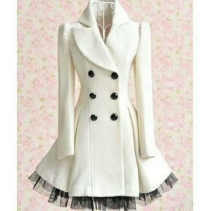 Off white winter coat